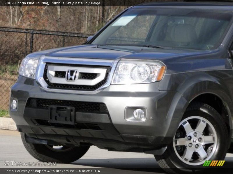 Nimbus Gray Metallic / Beige 2009 Honda Pilot Touring
