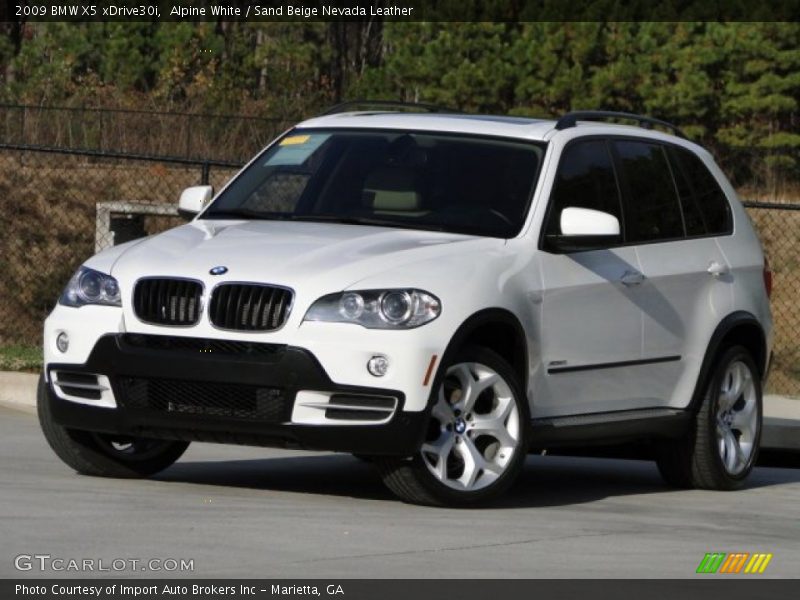 Alpine White / Sand Beige Nevada Leather 2009 BMW X5 xDrive30i