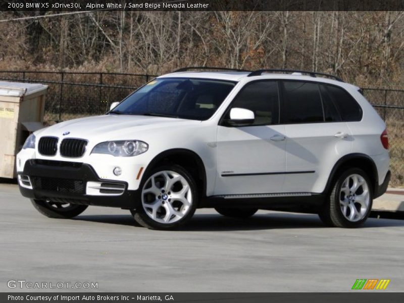 Alpine White / Sand Beige Nevada Leather 2009 BMW X5 xDrive30i