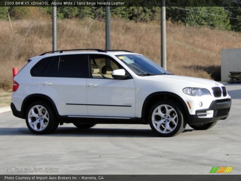 Alpine White / Sand Beige Nevada Leather 2009 BMW X5 xDrive30i