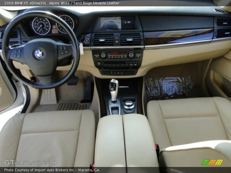 Alpine White / Sand Beige Nevada Leather 2009 BMW X5 xDrive30i