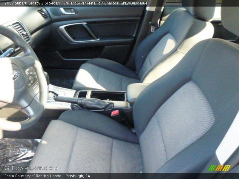 Brilliant Silver Metallic / Charcoal Gray/Dusk Blue 2007 Subaru Legacy 2.5i Sedan