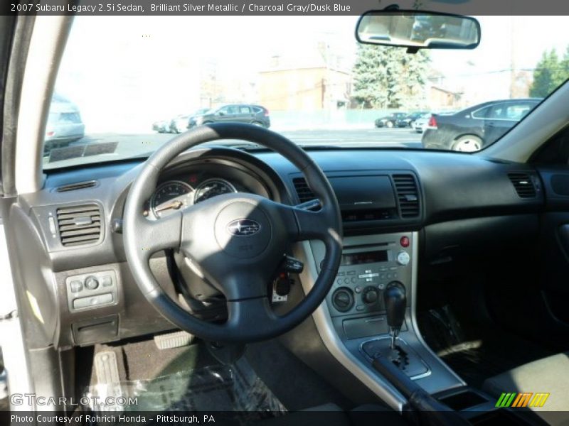 Brilliant Silver Metallic / Charcoal Gray/Dusk Blue 2007 Subaru Legacy 2.5i Sedan