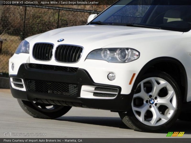 Alpine White / Sand Beige Nevada Leather 2009 BMW X5 xDrive30i