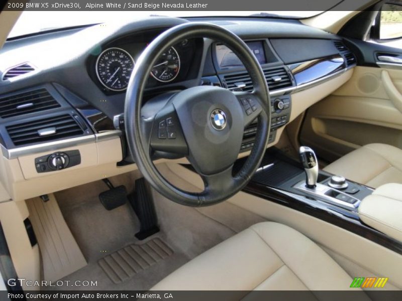 Alpine White / Sand Beige Nevada Leather 2009 BMW X5 xDrive30i