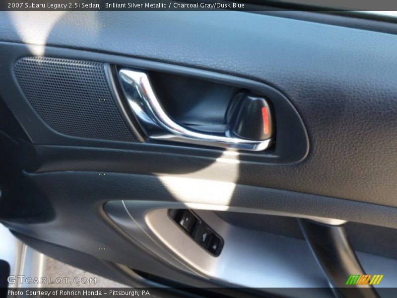 Brilliant Silver Metallic / Charcoal Gray/Dusk Blue 2007 Subaru Legacy 2.5i Sedan