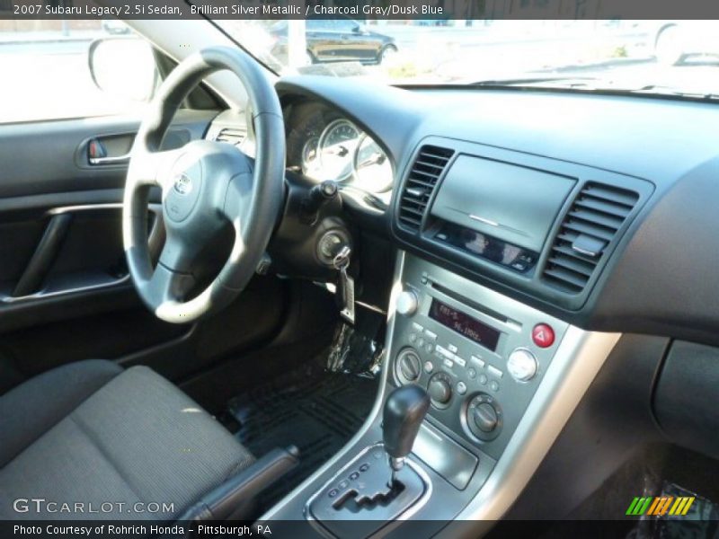 Brilliant Silver Metallic / Charcoal Gray/Dusk Blue 2007 Subaru Legacy 2.5i Sedan