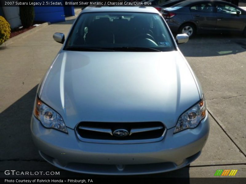 Brilliant Silver Metallic / Charcoal Gray/Dusk Blue 2007 Subaru Legacy 2.5i Sedan