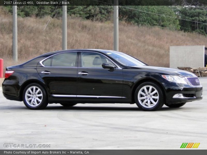 Obsidian Black / Black 2007 Lexus LS 460