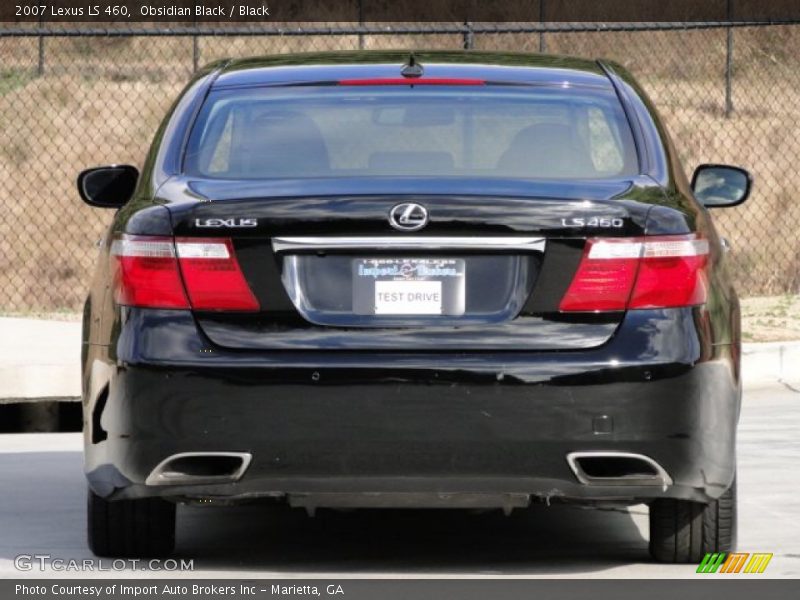 Obsidian Black / Black 2007 Lexus LS 460
