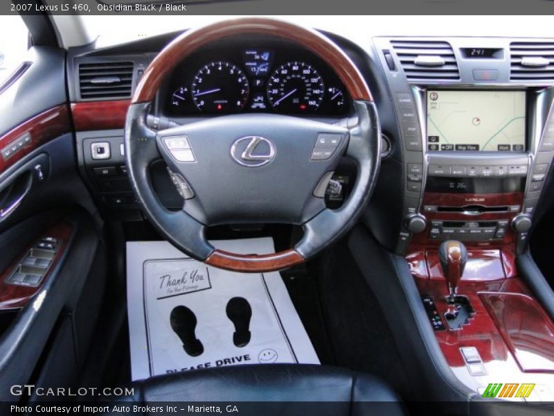 Obsidian Black / Black 2007 Lexus LS 460