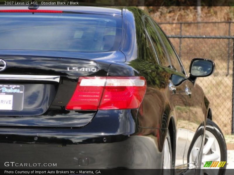 Obsidian Black / Black 2007 Lexus LS 460