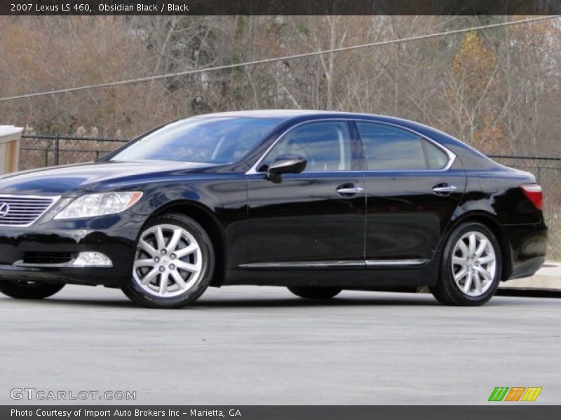 Obsidian Black / Black 2007 Lexus LS 460