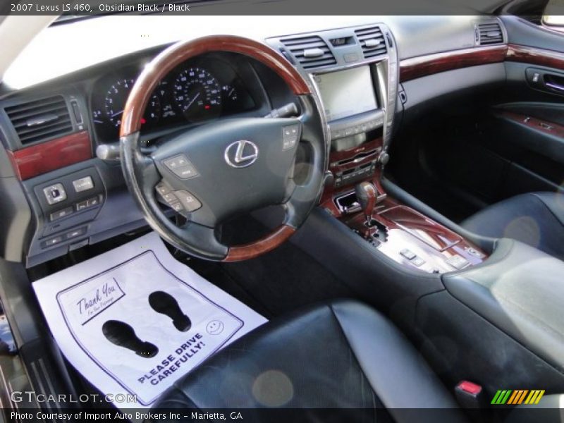 Obsidian Black / Black 2007 Lexus LS 460