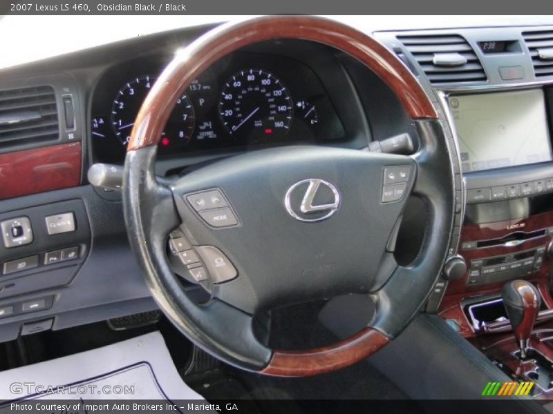 Obsidian Black / Black 2007 Lexus LS 460