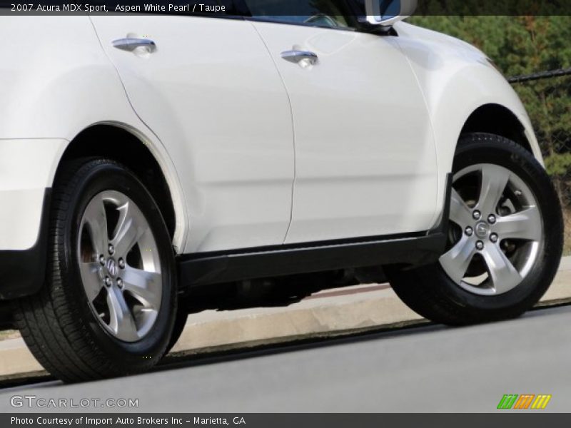 Aspen White Pearl / Taupe 2007 Acura MDX Sport
