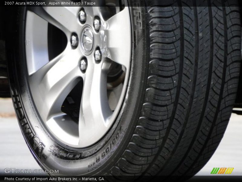 Aspen White Pearl / Taupe 2007 Acura MDX Sport