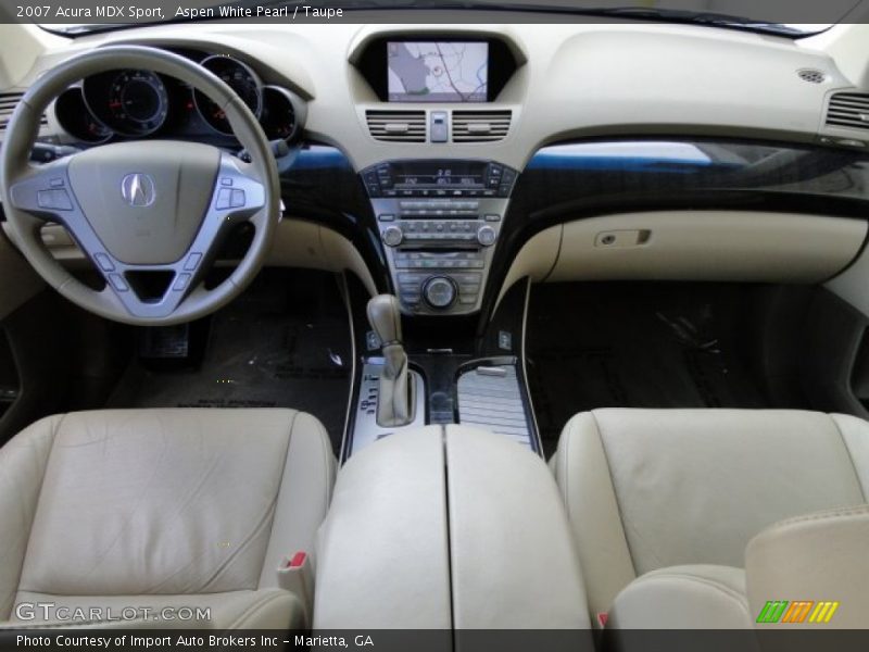 Aspen White Pearl / Taupe 2007 Acura MDX Sport