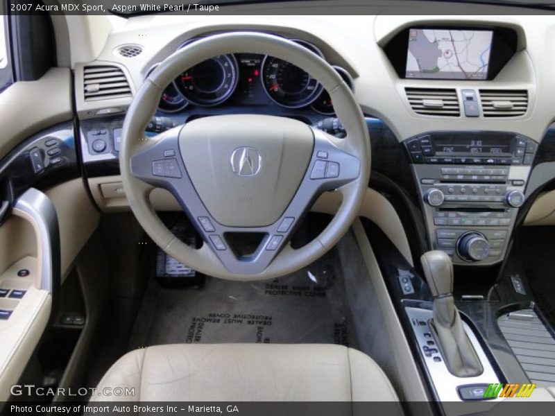 Aspen White Pearl / Taupe 2007 Acura MDX Sport