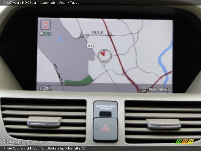 Aspen White Pearl / Taupe 2007 Acura MDX Sport