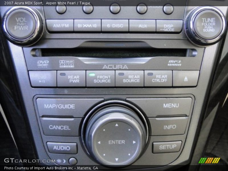 Aspen White Pearl / Taupe 2007 Acura MDX Sport
