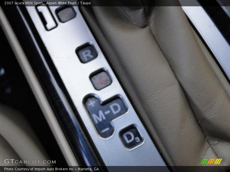 Aspen White Pearl / Taupe 2007 Acura MDX Sport