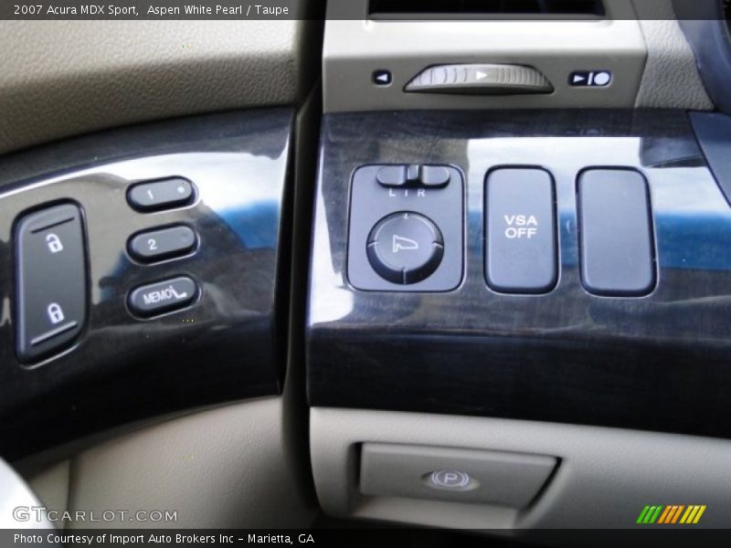 Aspen White Pearl / Taupe 2007 Acura MDX Sport