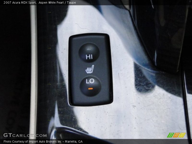 Aspen White Pearl / Taupe 2007 Acura MDX Sport