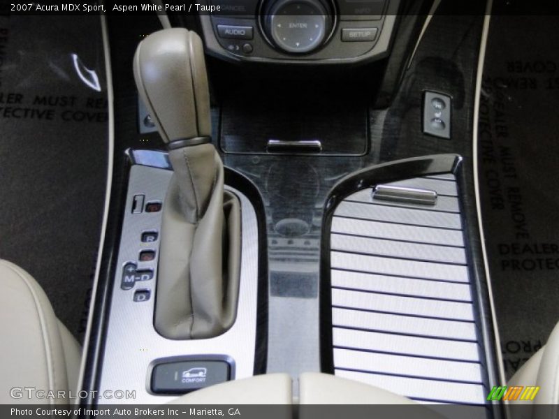 Aspen White Pearl / Taupe 2007 Acura MDX Sport