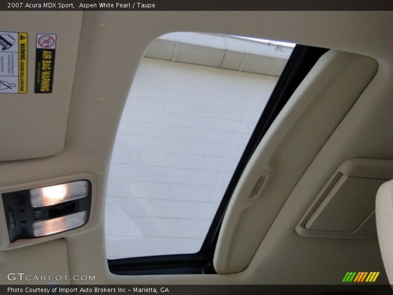 Aspen White Pearl / Taupe 2007 Acura MDX Sport