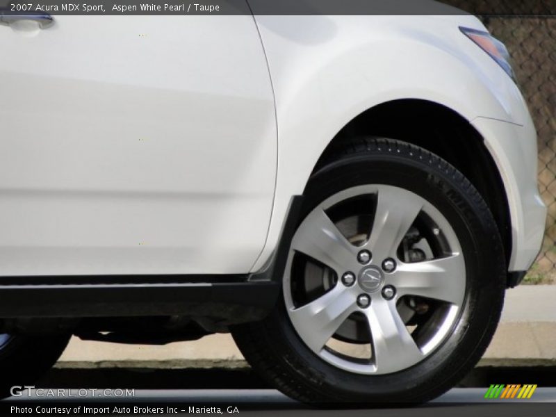 Aspen White Pearl / Taupe 2007 Acura MDX Sport