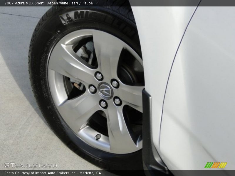 Aspen White Pearl / Taupe 2007 Acura MDX Sport