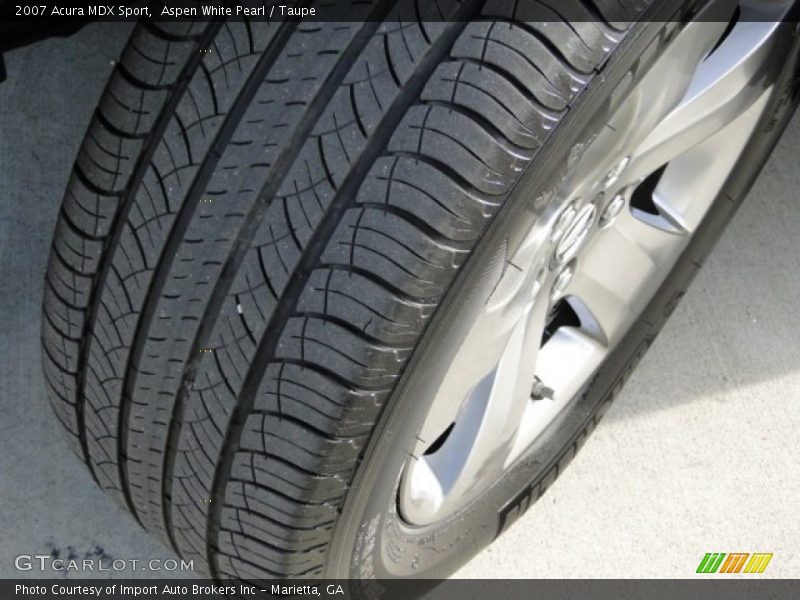 Aspen White Pearl / Taupe 2007 Acura MDX Sport
