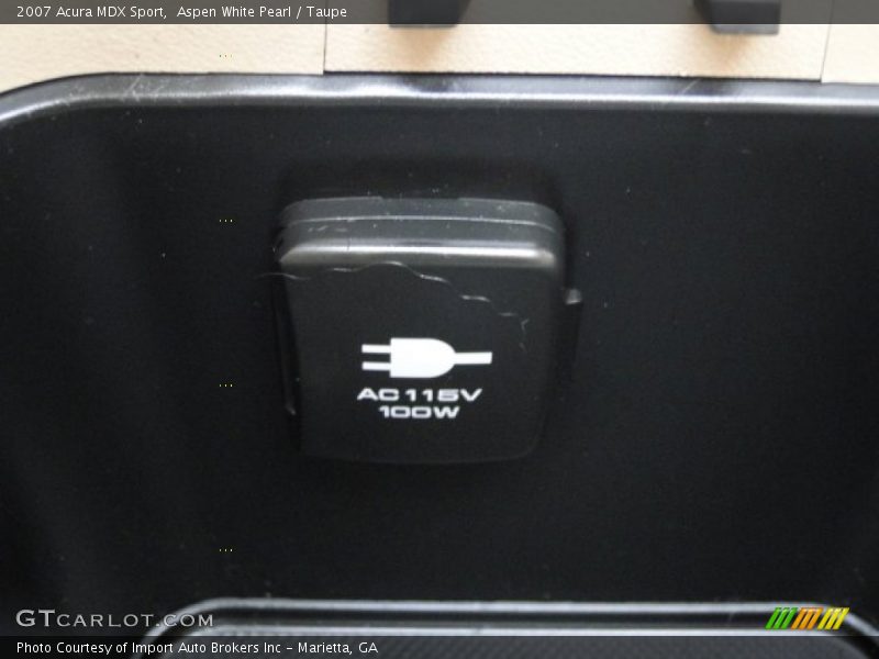 Aspen White Pearl / Taupe 2007 Acura MDX Sport