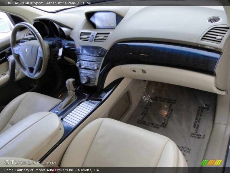 Aspen White Pearl / Taupe 2007 Acura MDX Sport