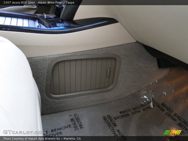 Aspen White Pearl / Taupe 2007 Acura MDX Sport