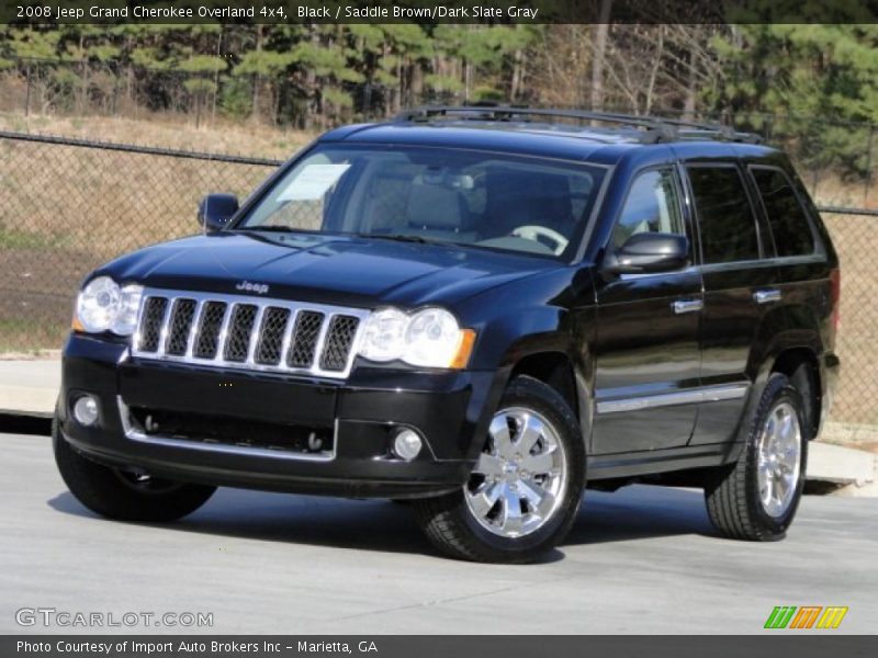 Black / Saddle Brown/Dark Slate Gray 2008 Jeep Grand Cherokee Overland 4x4