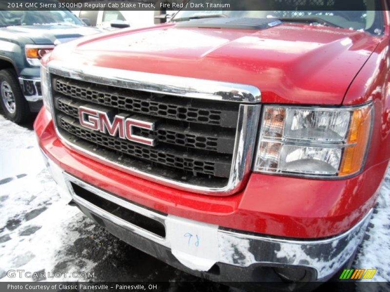 Fire Red / Dark Titanium 2014 GMC Sierra 3500HD Regular Cab Stake Truck