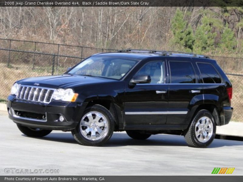Black / Saddle Brown/Dark Slate Gray 2008 Jeep Grand Cherokee Overland 4x4