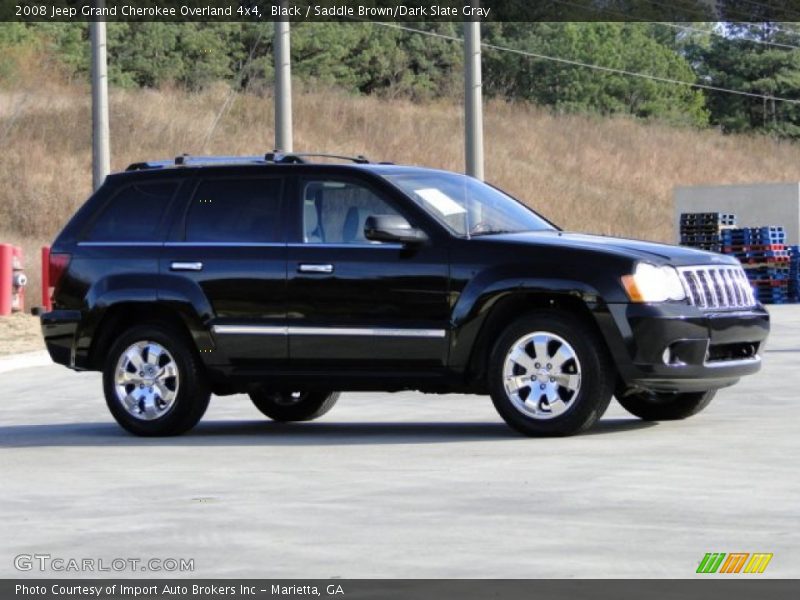 Black / Saddle Brown/Dark Slate Gray 2008 Jeep Grand Cherokee Overland 4x4