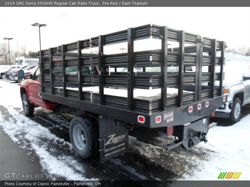 Fire Red / Dark Titanium 2014 GMC Sierra 3500HD Regular Cab Stake Truck