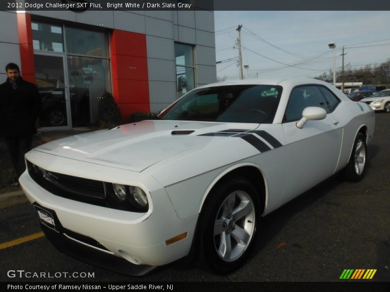 Bright White / Dark Slate Gray 2012 Dodge Challenger SXT Plus