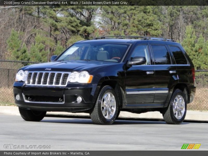 Black / Saddle Brown/Dark Slate Gray 2008 Jeep Grand Cherokee Overland 4x4