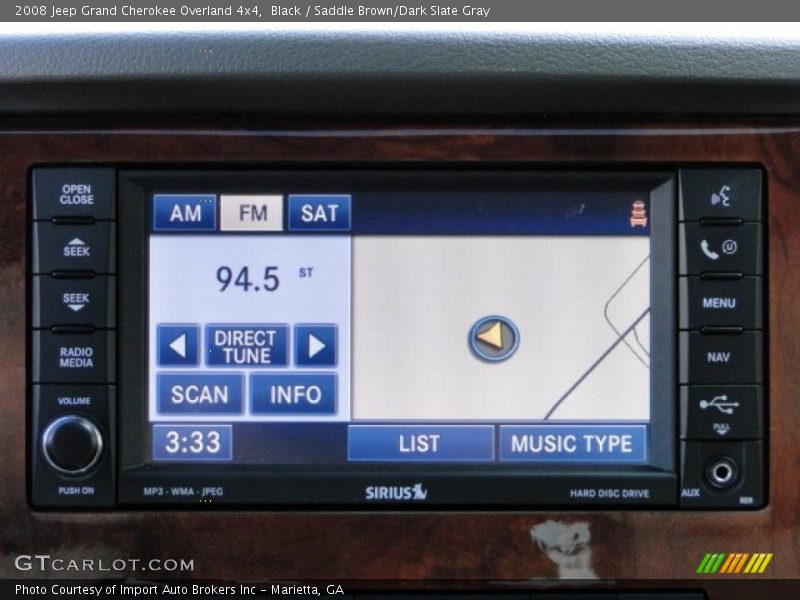 Black / Saddle Brown/Dark Slate Gray 2008 Jeep Grand Cherokee Overland 4x4