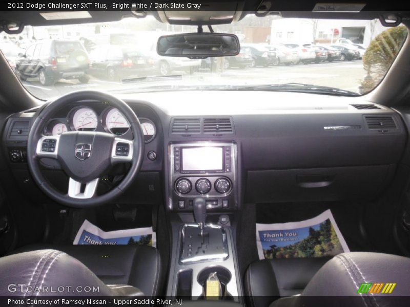 Bright White / Dark Slate Gray 2012 Dodge Challenger SXT Plus