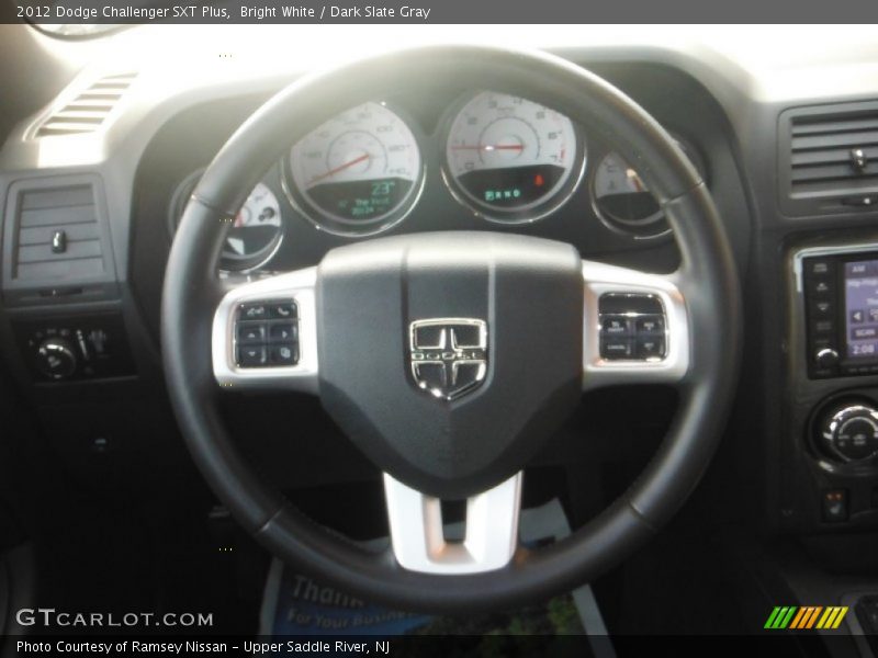 Bright White / Dark Slate Gray 2012 Dodge Challenger SXT Plus