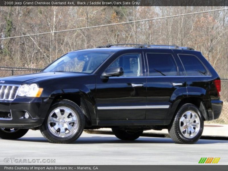 Black / Saddle Brown/Dark Slate Gray 2008 Jeep Grand Cherokee Overland 4x4