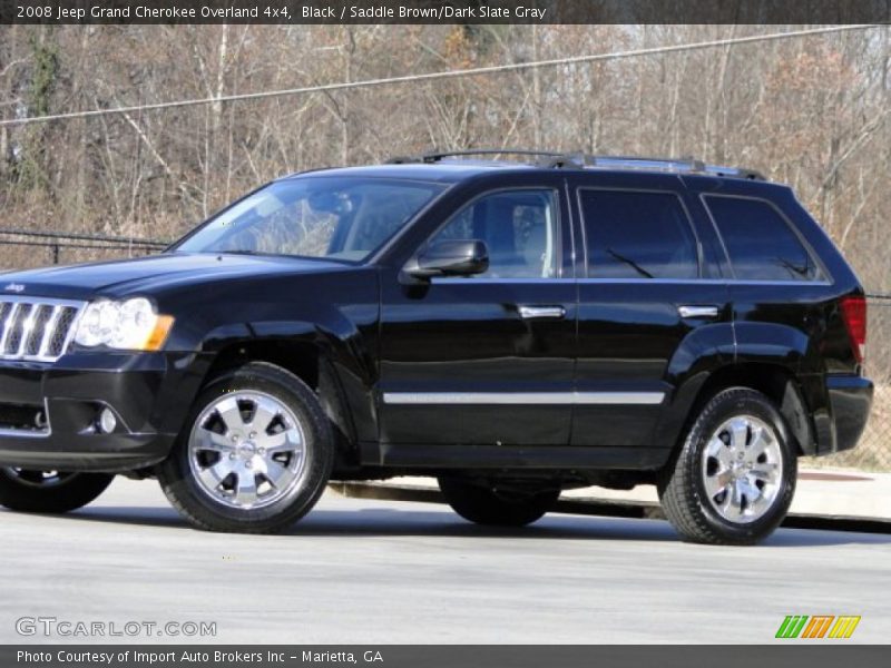 Black / Saddle Brown/Dark Slate Gray 2008 Jeep Grand Cherokee Overland 4x4