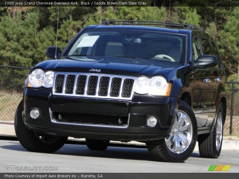 Black / Saddle Brown/Dark Slate Gray 2008 Jeep Grand Cherokee Overland 4x4