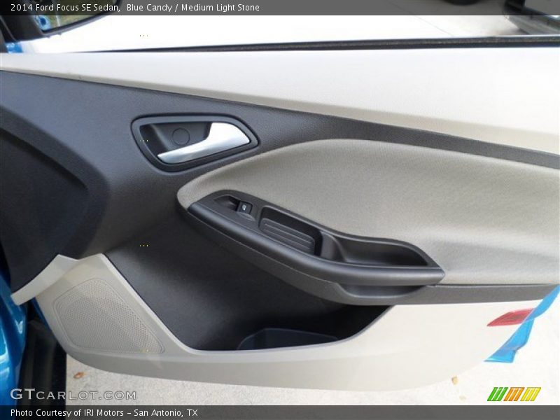 Blue Candy / Medium Light Stone 2014 Ford Focus SE Sedan